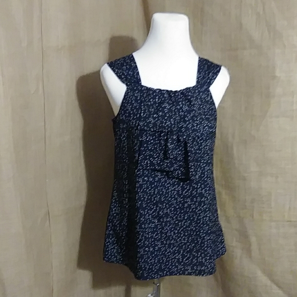 Mossimo Career Wear Bow Sleeveless Small Blouse Summer Wardrobe Top RED BANNER - Picture 2 of 8